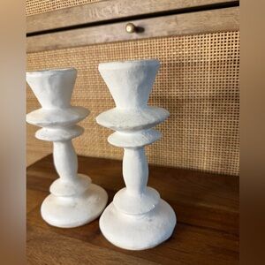 PIER 1 Napa White Candle Holders